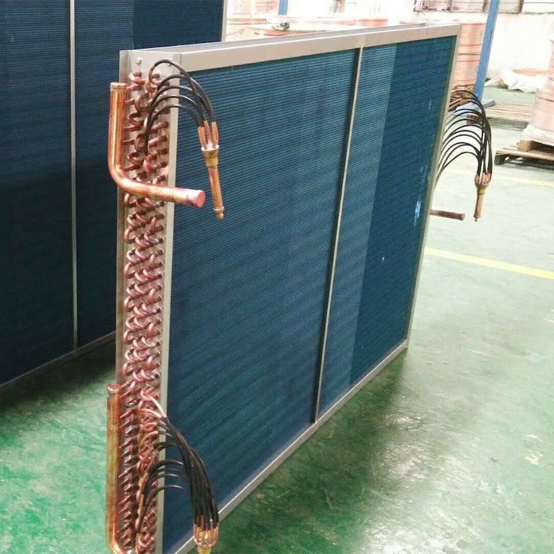 Dehumidifier Evaporator Hydrophilic Aluminum Fin Condenser Air Cooled Heat Exchanger